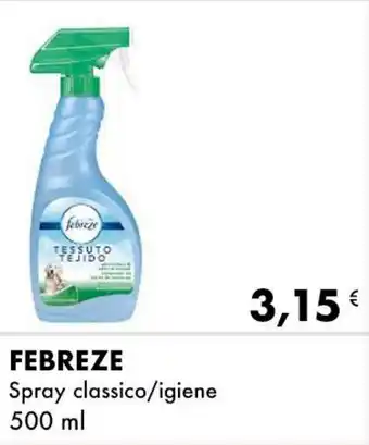 Iper Tosano FEBREZE Spray classico/igiene 500 ml offerta