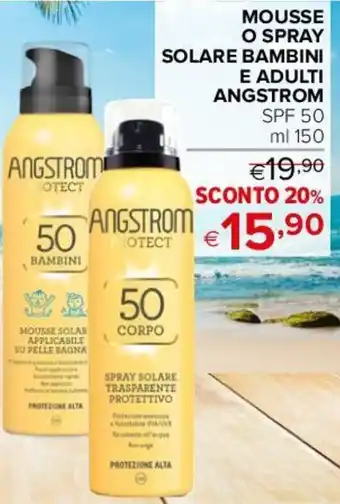 Iperal MOUSSE O SPRAY SOLARE BAMBINI E ADULTI ANGSTROM SPF 50 ml 150 offerta