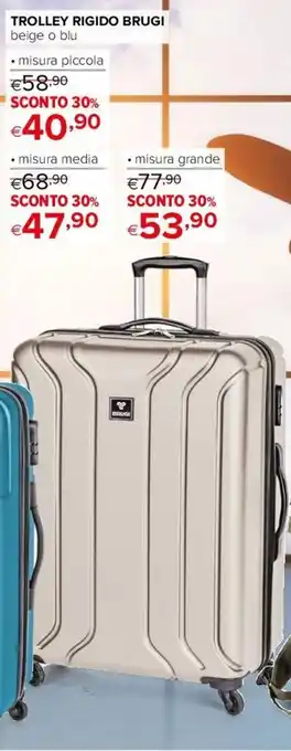 TROLLEY RIGIDO BRUGI beige o blu