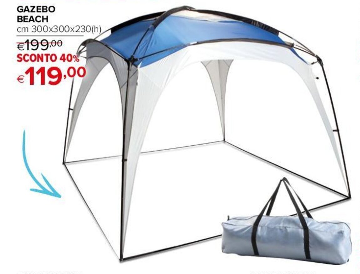 Iperal GAZEBO BEACH cm 300x300x230(h) offerta