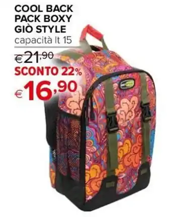Iperal COOL BACK PACK BOXY GIO STYLE capacità It 15 offerta