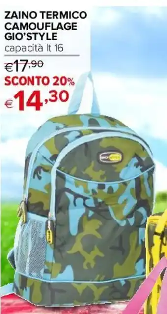 Iperal ZAINO TERMICO CAMOUFLAGE GIO'STYLE capacità It 16 offerta