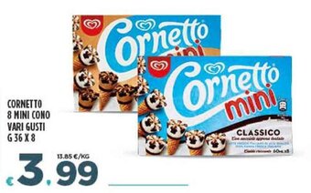 Deco Supermercati CORNETTO 8 MINI CONO VARI GUSTI G 36 X 8 offerta
