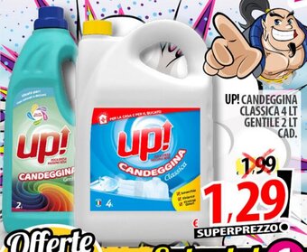 Il Genio Supermercato UP! CANDEGGINA CLASSICA 4 LT GENTILE 2 LT offerta