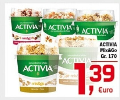 Punto é market Activia mix&go offerta