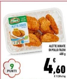 Conad City Fileni alette dorate di pollo offerta