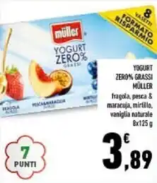 Muller yogurt zero % grassi
