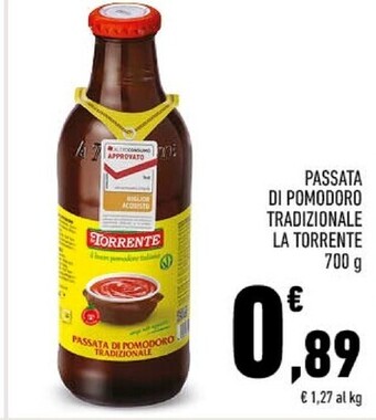 Conad City La torrente passata di pomodoro tradizionale offerta