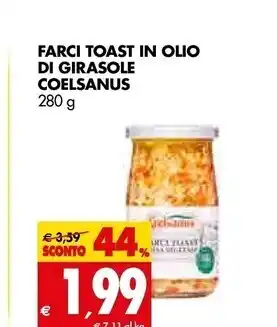 Tigros Coelsanus farci toast in olio di girasole offerta