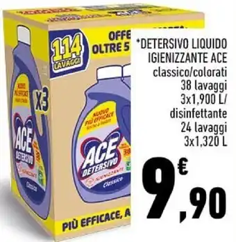 Conad City Ace detersivo liquido igienizzante offerta