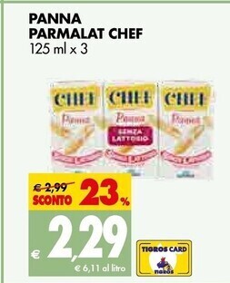 Tigros Parmalat panna chef offerta