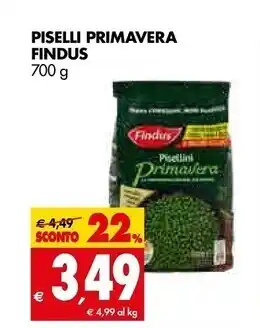 Tigros Findus piselli primavera offerta