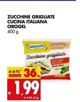 Tigros Orogel zucchine grigliate cucina italiana offerta