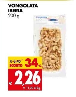 Tigros Iberia vongolata offerta