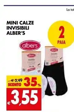 Tigros Alber's mini calze invisibili offerta