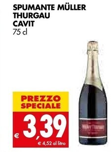 Tigros Cavit spumante muller thurgau offerta