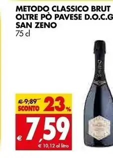 Tigros San zeno metodo classico brut oltre pò pavese d.o.c.g. offerta