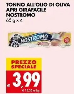 Tigros Nostromo tonno all'olio di oliva apri girafacile offerta