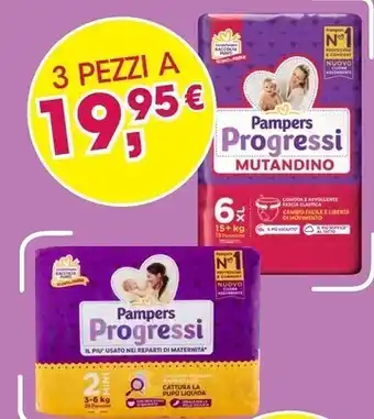 Pampers progressi 3 pezzi