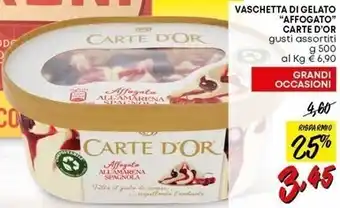 Pam Carte d'or vaschetta di gelato affogato offerta