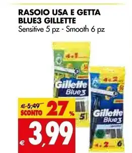 Tigros Gillette rasoio usa e getta blue3 offerta