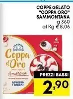 Pam Sammontana coppe gelato coppa oro offerta
