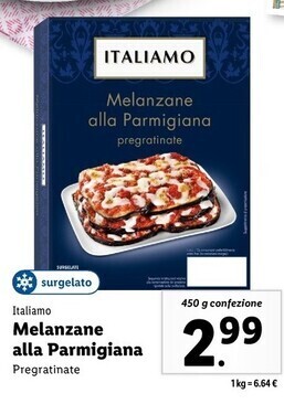 Lidl Italiamo melanzane alla parmigiana offerta