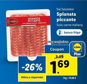 Lidl Dal salumiere spianata piccante offerta