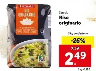 Lidl Carosio riso originario offerta