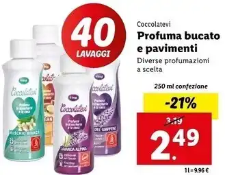 Coccolatevi profuma bucato e pavimenti