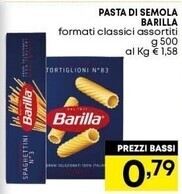 Pam Barilla pasta di semola offerta