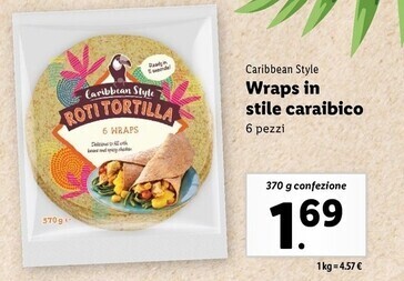Lidl Caribbean style - wraps in stile caraibico offerta