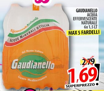 GAUDIANELLO ACQUA EFFERVESCENTE NATURALE 6x 1,5 LT