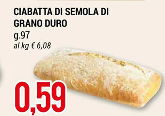 Hardis CIABATTA DI SEMOLA DI GRANO DURO g. 97 offerta
