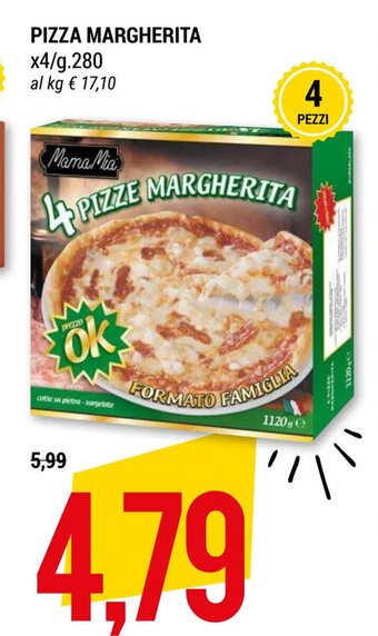Hardis PIZZA MARGHERITA x4/g.280 offerta