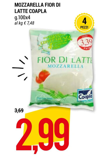 MOZZARELLA FIOR DI LATTE COAPLA g.100x4