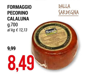 Hardis FORMAGGIO PECORINO CALALUNA g. 700 offerta