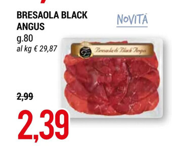 BRESAOLA BLACK ANGUS g. 80