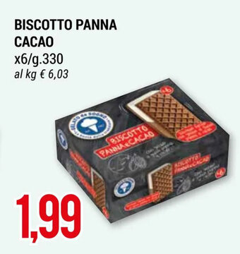 Hardis BISCOTTO PANNA CACAO x6/g. 330 offerta
