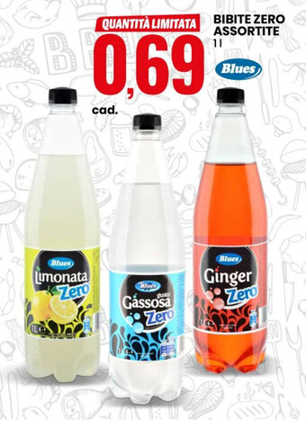 Eurospin Blues BIBITE ZERO ASSORTITE 1 l offerta