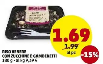 PENNY Riso Venere Con Zucchine E Gamberetti offerta