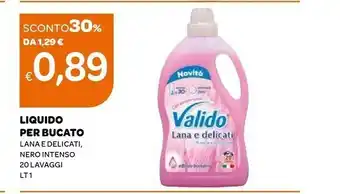 Valido Liquido Per Bucato Lana E Delicati