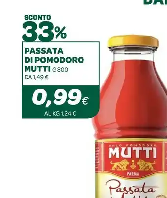 Ekom Mutti Passata Di Pomodoro 800 G(ml) offerta