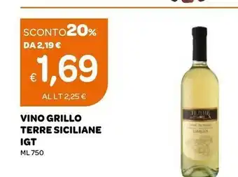 Ekom Terre siciliane Vino Grillo Igt offerta