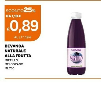 Ekom Bevanda Naturale Alla Frutta Mirtillo offerta