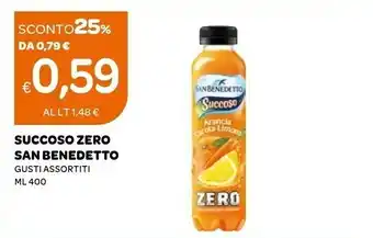 Ekom San Benedetto Succoso Frutti Rossi Uva Rossa, Lampone, Fragola, Sambuco Zero 400 G(ml) offerta