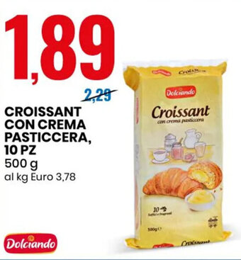 Dolciando CROISSANT CON CREMA PASTICCERA, 10 PZ 500 g