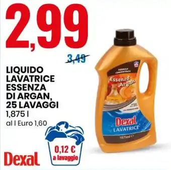 Dexal LIQUIDO LAVATRICE ESSENZA DI ARGAN, 25 LAVAGGI 1,875 l