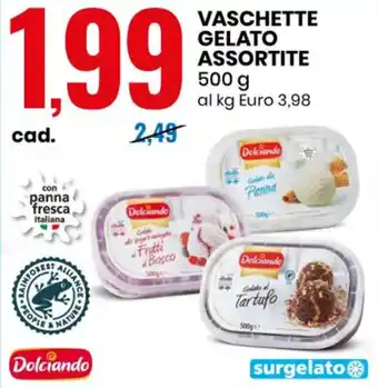 Dolciando VASCHETTE GELATO ASSORTITE 500 g