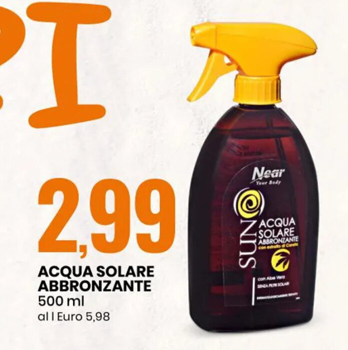 Eurospin ACQUA SOLARE ABBRONZANTE 500 ml offerta